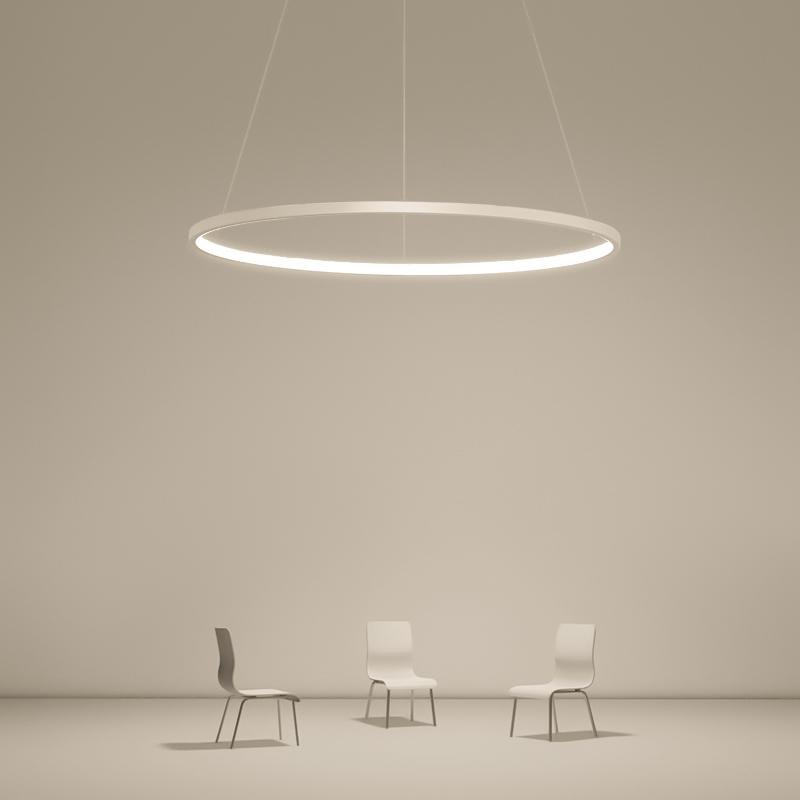 Modern Circular LED Chandelier with Stepless Dimming