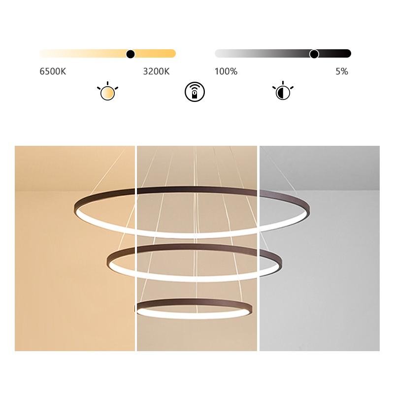 Modern Multi-Tier LED Chandelier with Remote Control