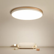 Modern Circle Flush Mount LED Ceiling Light - Metal & PMMA
