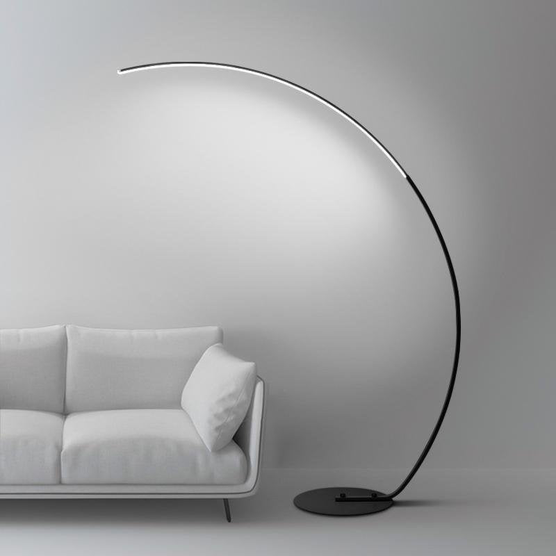Modern LED Arc Floor Lamp with Dimmable Remote Control