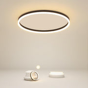 Black Round Dimmable Aluminum Flush Mount Ceiling Light