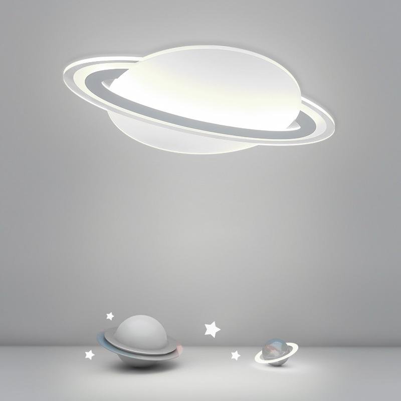 Modern Planet LED Flush Mount Ceiling Light with Remote Control