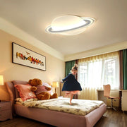 Modern Planet LED Flush Mount Ceiling Light with Remote Control