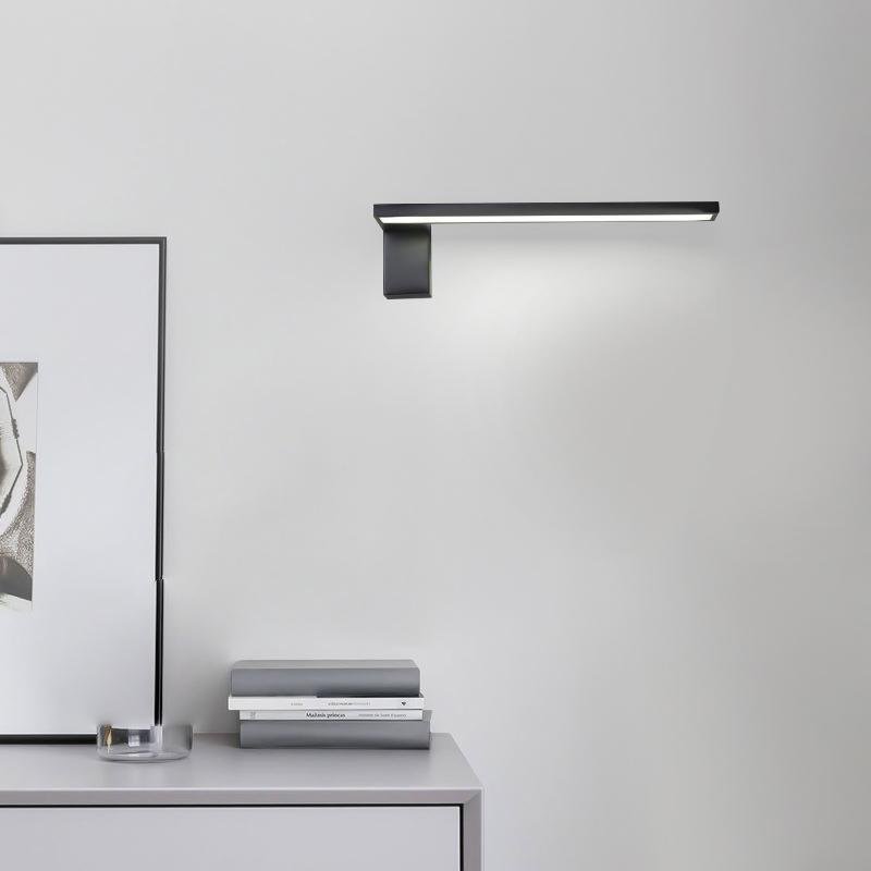 Modern L-Shaped LED Wall Sconce - Black & White Aluminum