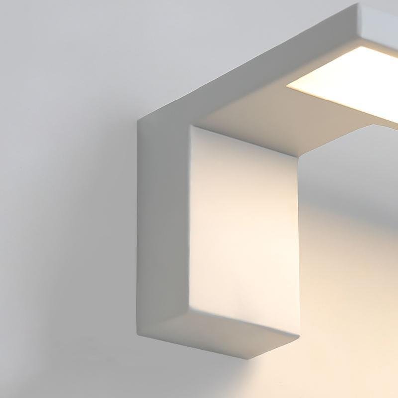 Modern L-Shaped LED Wall Sconce - Black & White Aluminum