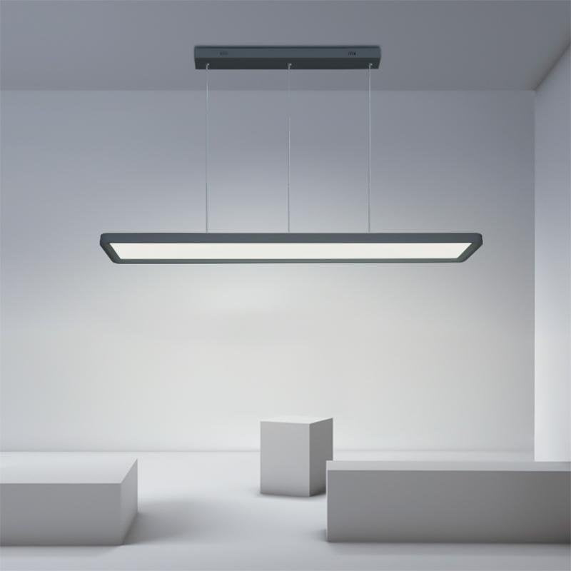 Modern Rectangular Chandelier with Integrated LED for Dining Room