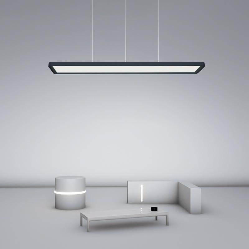 Modern Rectangular Chandelier with Integrated LED for Dining Room