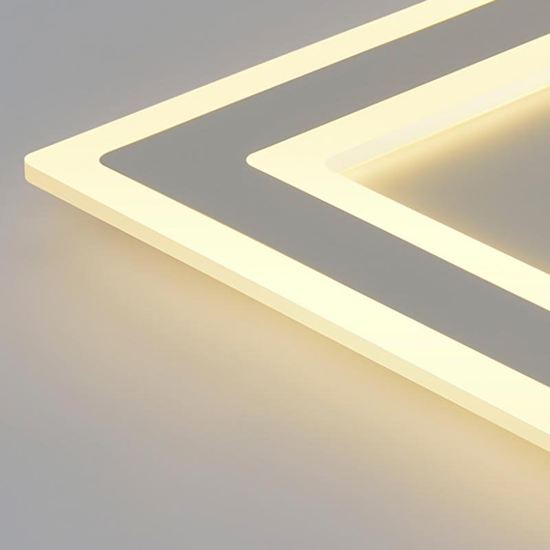 Modern Square Flush Mount LED Ceiling Light with Remote Dimming