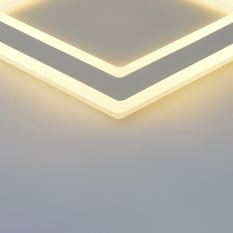 Modern Square Flush Mount LED Ceiling Light with Remote Dimming