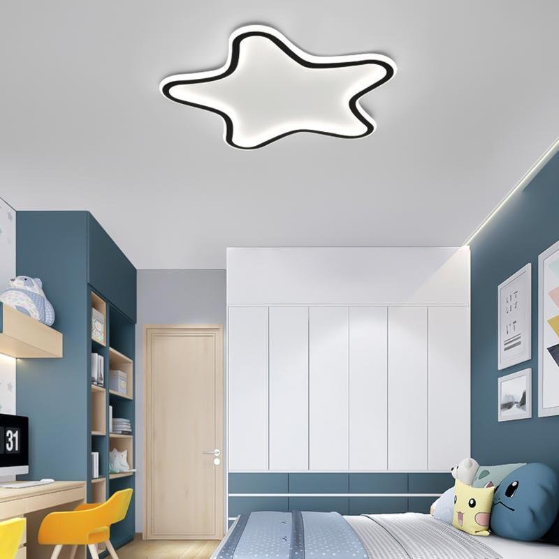 Starfish Flush Mount Ceiling Light - Dimmable LED Black Iron PMMA