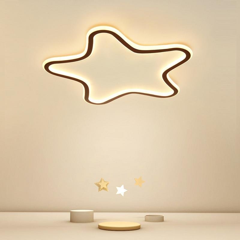 Starfish Flush Mount Ceiling Light - Dimmable LED Black Iron PMMA
