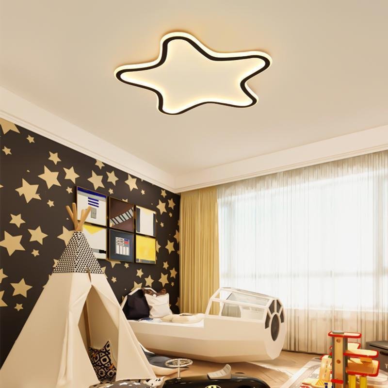 Starfish Flush Mount Ceiling Light - Dimmable LED Black Iron PMMA