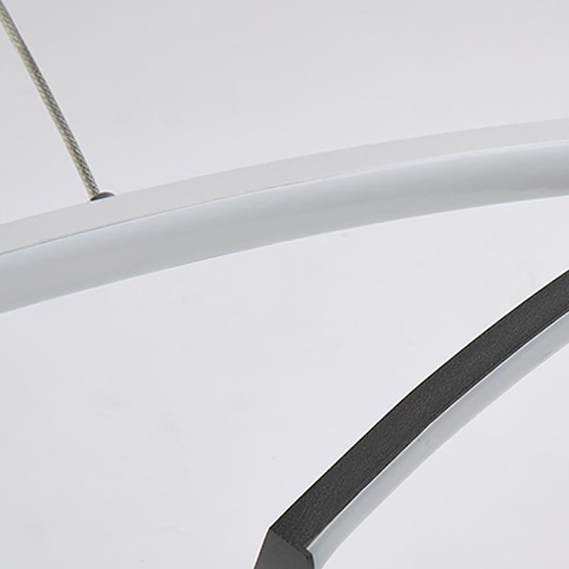 Arc-Shaped Aluminum Acrylic LED Pendant Light Set - Modern Ceiling