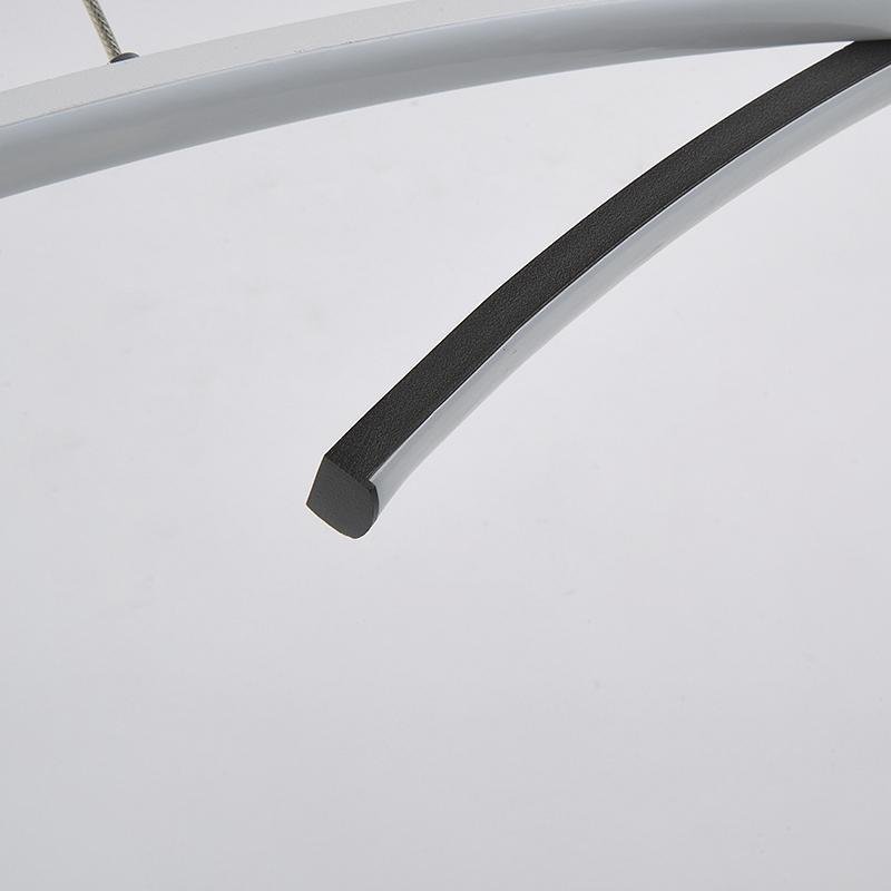 Arc-Shaped Aluminum Acrylic LED Pendant Light Set - Modern Ceiling
