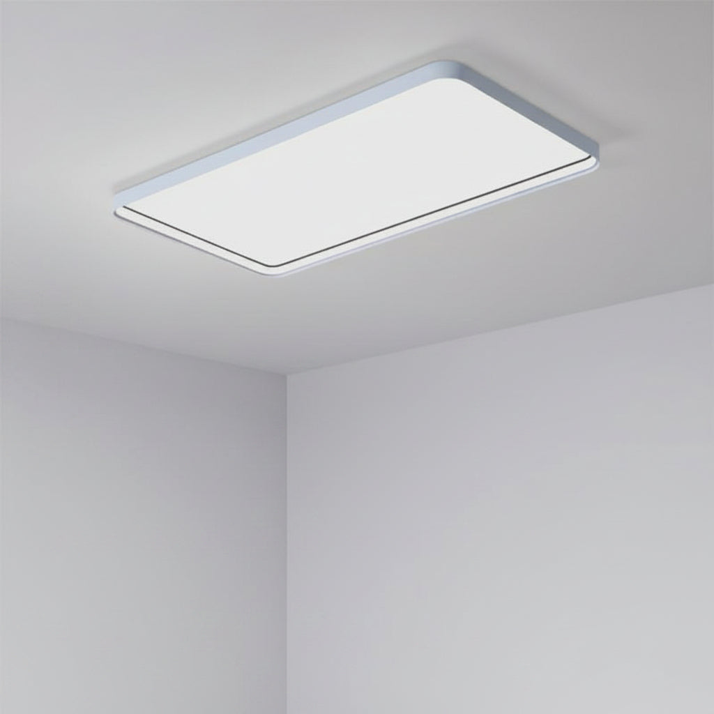 35" Rectangular LED Flush Mount Ceiling Light - Modern Aluminum