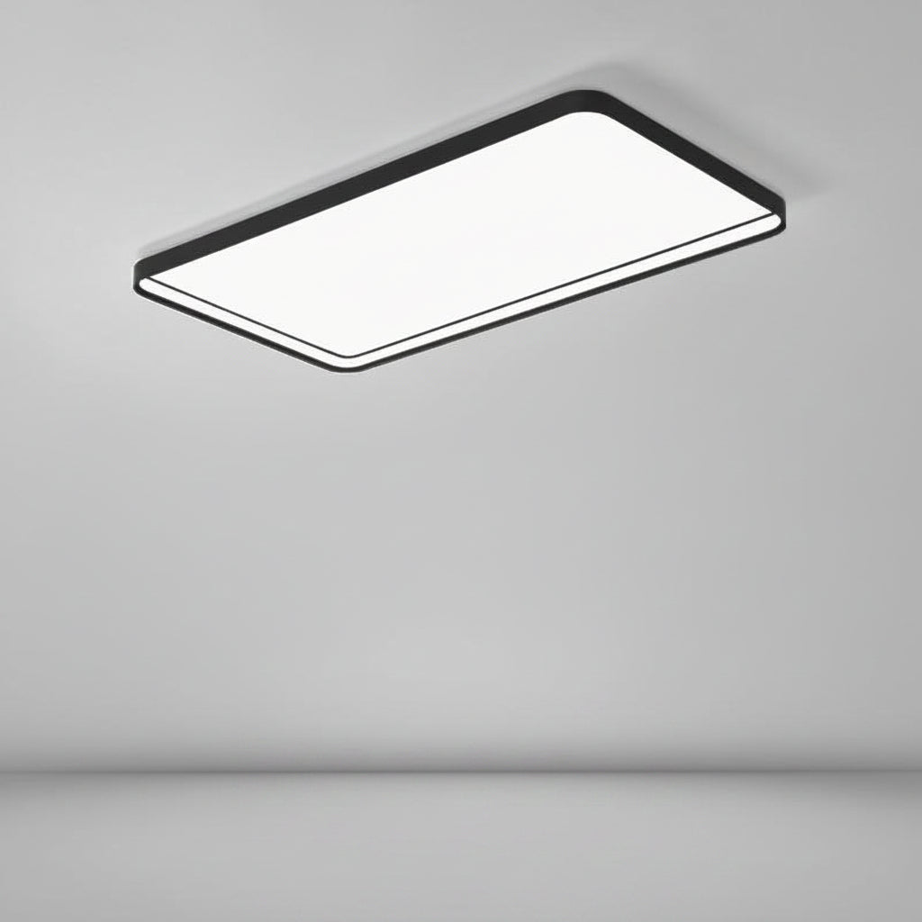 35" Rectangular LED Flush Mount Ceiling Light - Modern Aluminum