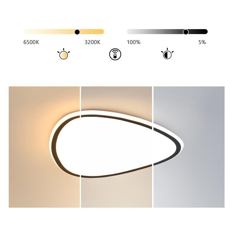 Geometric Reuleaux Triangle Flush Mount Light with Remote Control