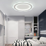 Modern Round Flush Mount LED Ceiling Light - Iron & PMMA