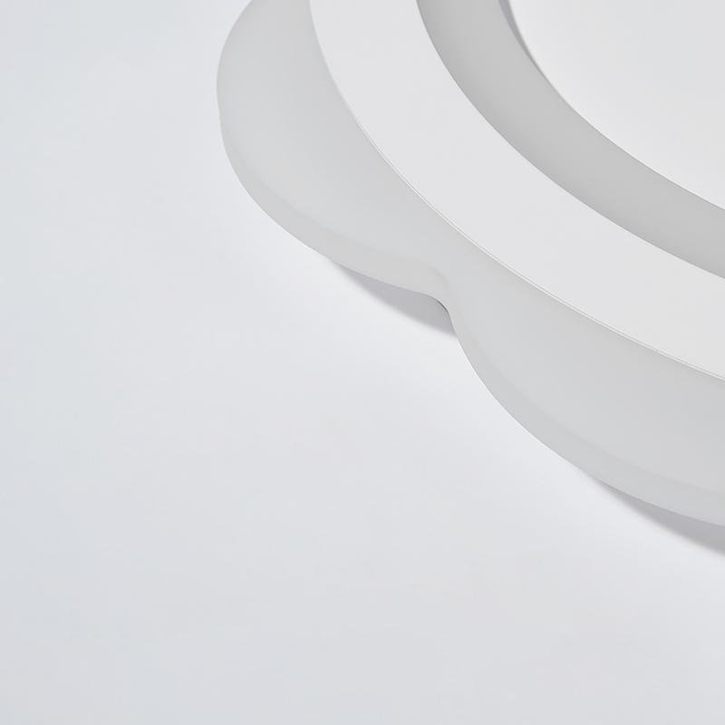 Modern Round Flush Mount LED Ceiling Light - Iron & PMMA