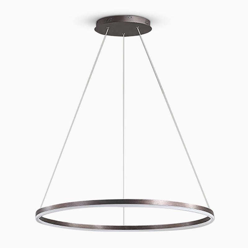 16" Modern Circle Pendant Light - Acrylic & Aluminum LED Fixture