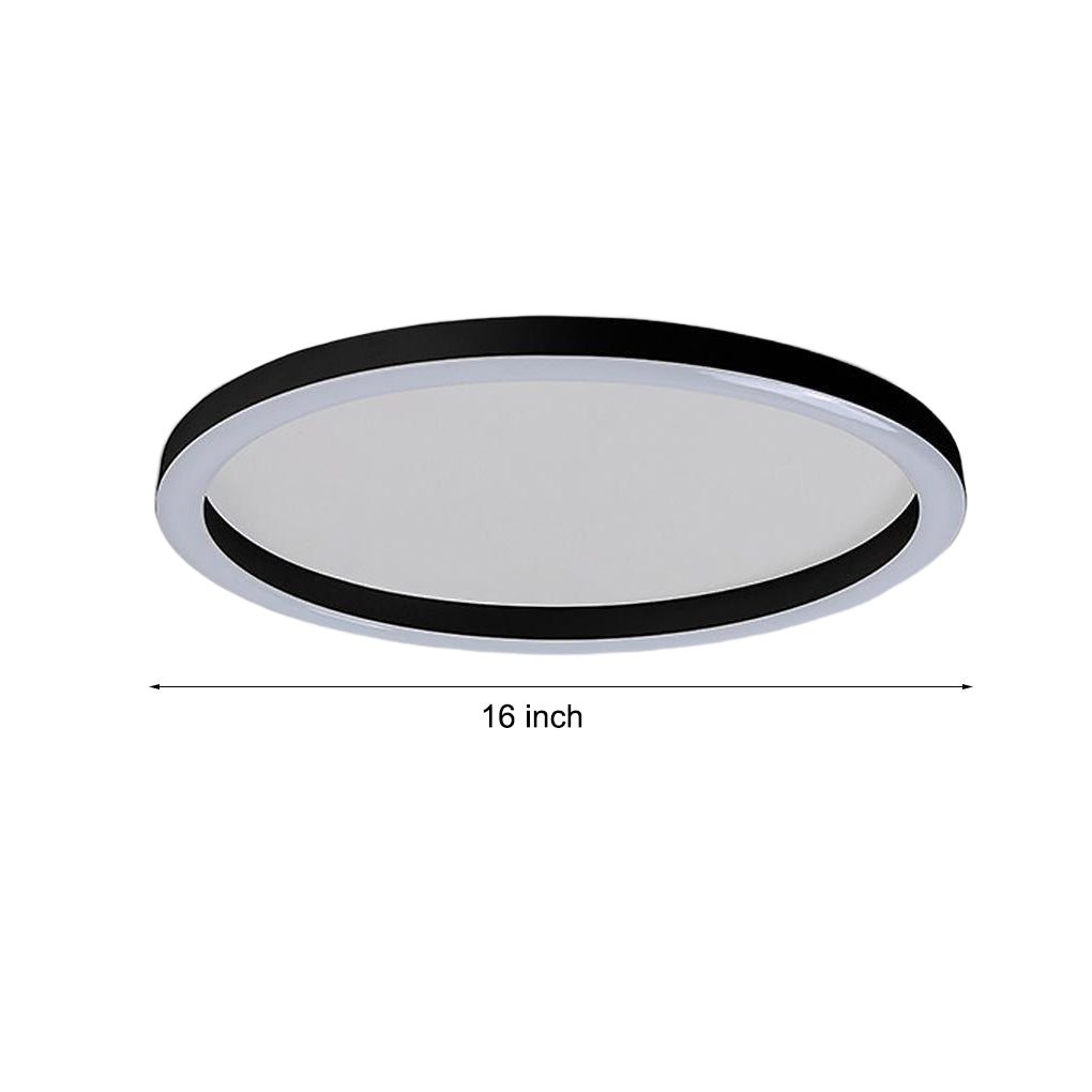 16" Modern Circle Flush Mount LED Ceiling Light with Remote