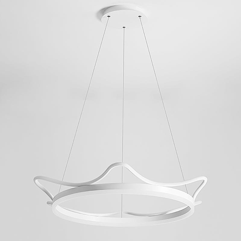 Modern Crown Chandelier Dimmable LED Ceiling Light with Remote