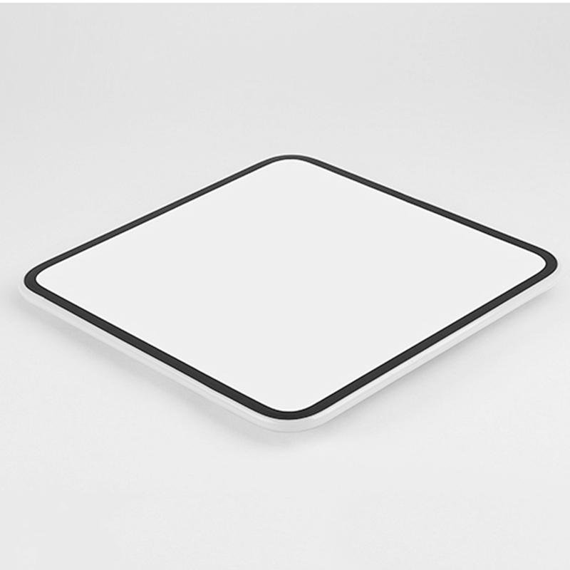 30" Modern Square Black LED Flush Mount Ceiling Light Dimmable