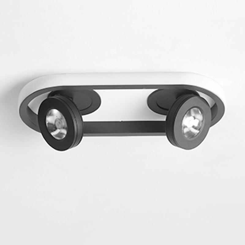 Rectangular Aluminum Flush Mount Ceiling Light with Adjustable