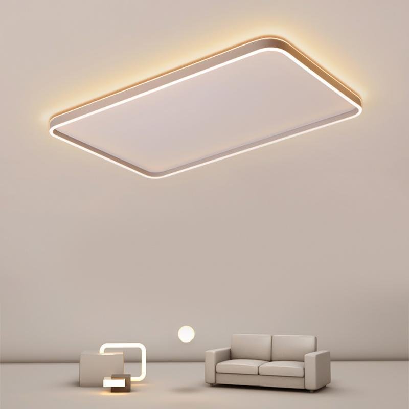Rectangular LED Flush Mount Ceiling Light Modern Minimalist Design