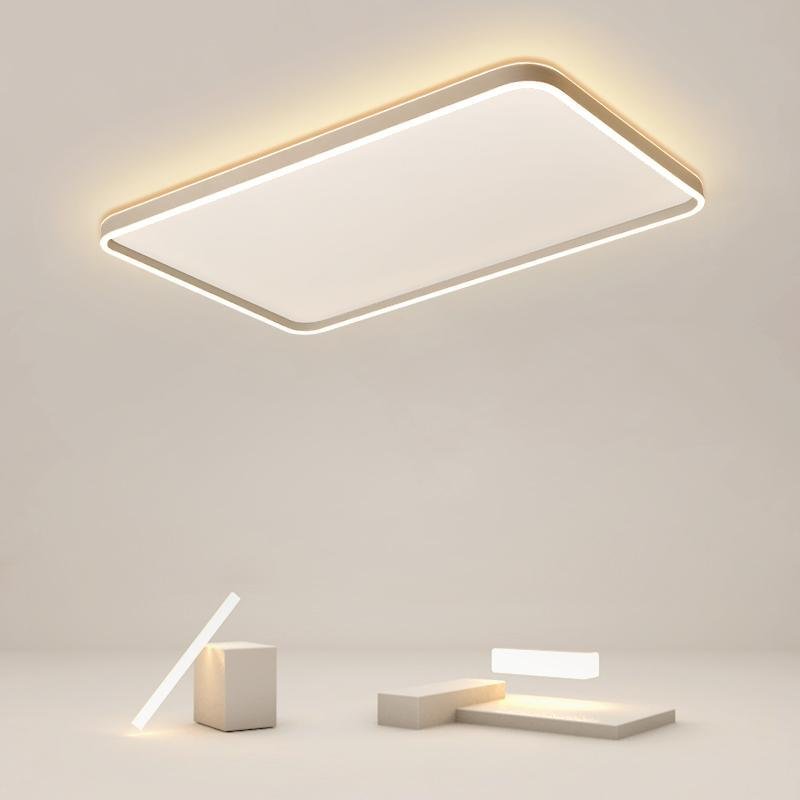 Rectangular LED Flush Mount Ceiling Light Modern Minimalist Design