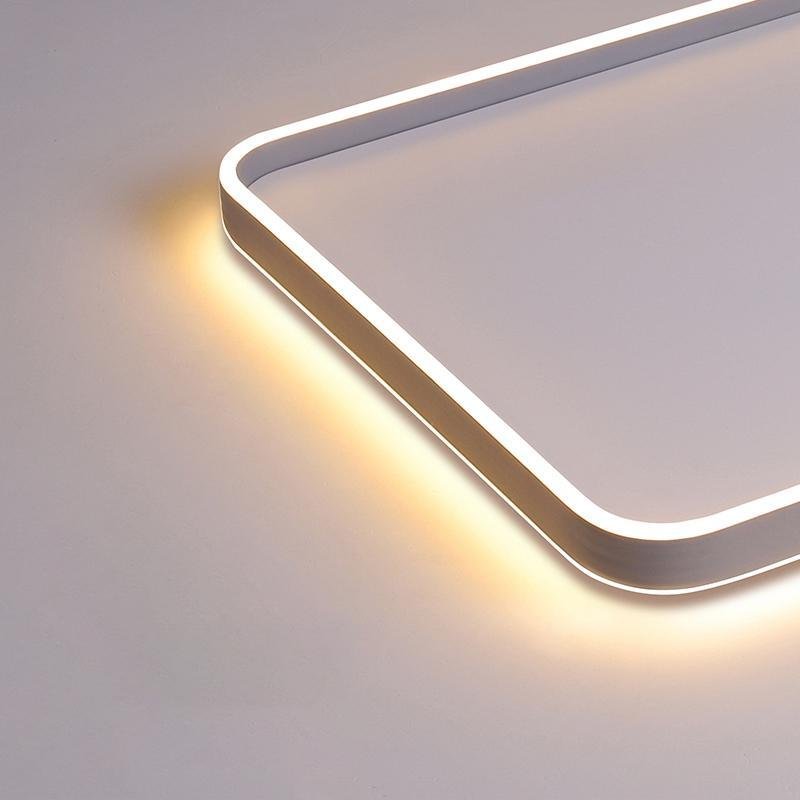 Rectangular LED Flush Mount Ceiling Light Modern Minimalist Design
