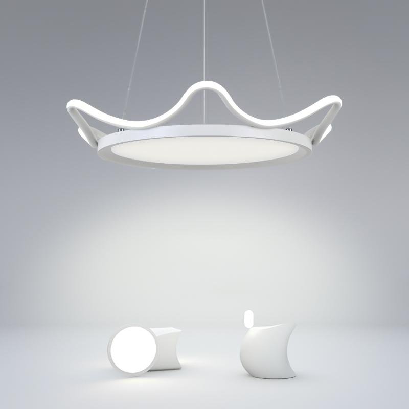 Modern Circular LED Pendant Light - Aluminum & PMMA Ceiling Fixture