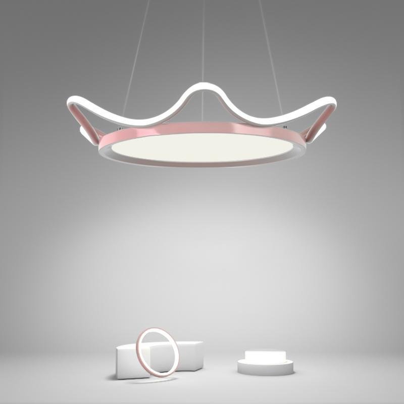 Modern Circular LED Pendant Light - Aluminum & PMMA Ceiling Fixture