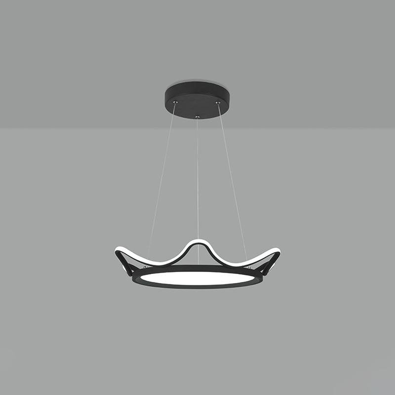 Modern Circular LED Pendant Light - Aluminum & PMMA Ceiling Fixture