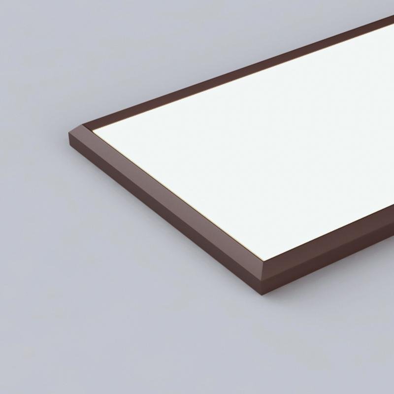 Coffee Brown Portrait Flush Mount LED Ceiling Light with Remote