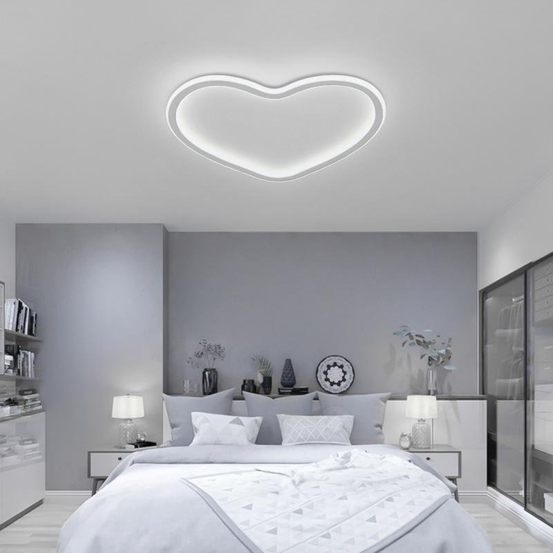 Heart Shaped LED Flush Mount Ceiling Light with Remote Dimming