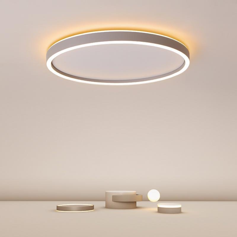Modern Halo Flush Mount LED Ceiling Light with Remote Dimming