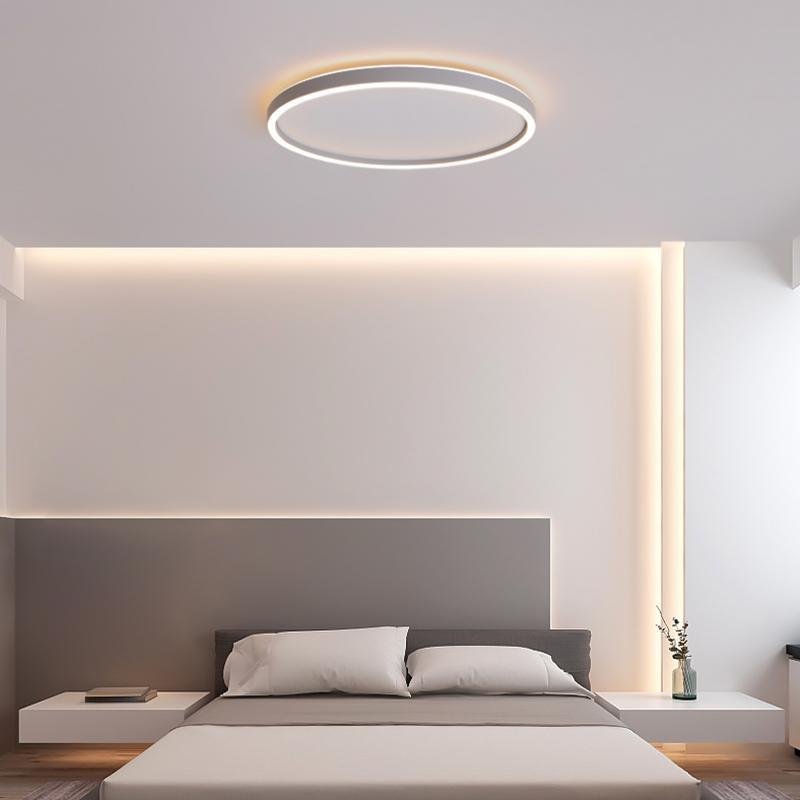 Modern Halo Flush Mount LED Ceiling Light with Remote Dimming