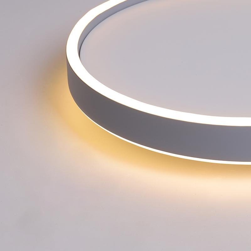 Modern Halo Flush Mount LED Ceiling Light with Remote Dimming