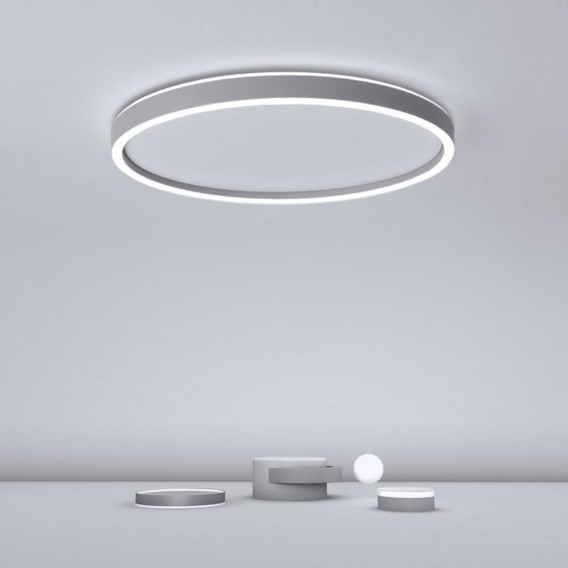 Modern Halo Flush Mount LED Ceiling Light with Remote Dimming