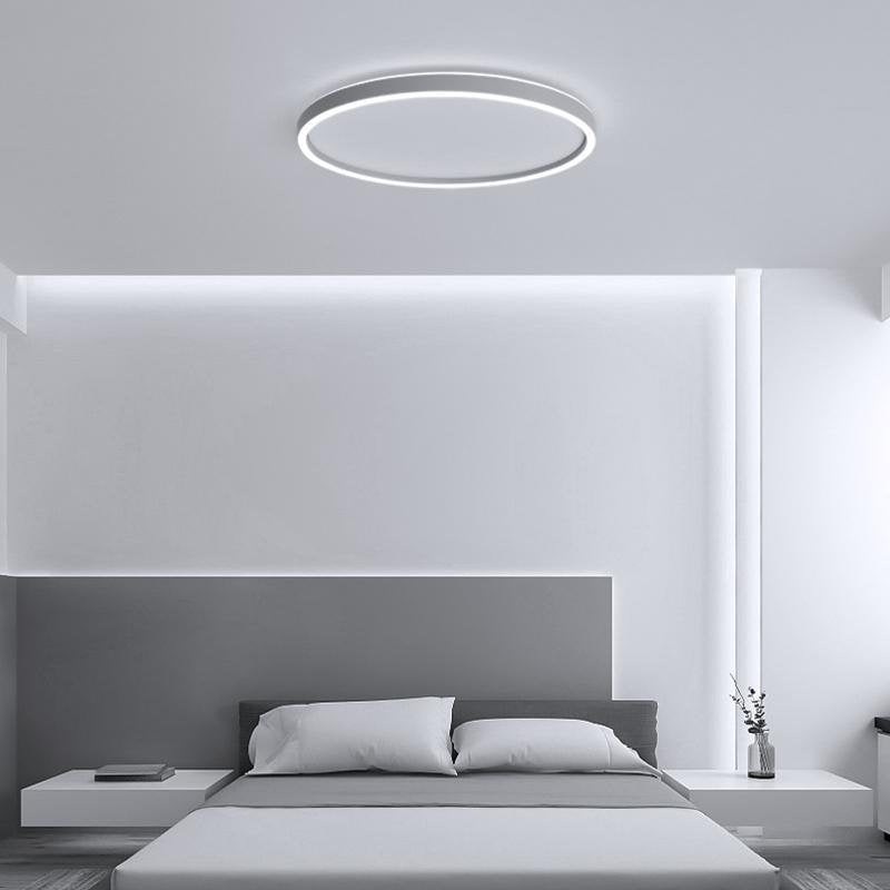 Modern Halo Flush Mount LED Ceiling Light with Remote Dimming