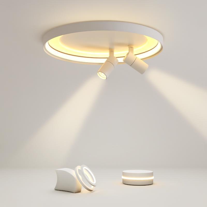 Modern Flush Mount Spotlight Ceiling Light with Remote Dimming