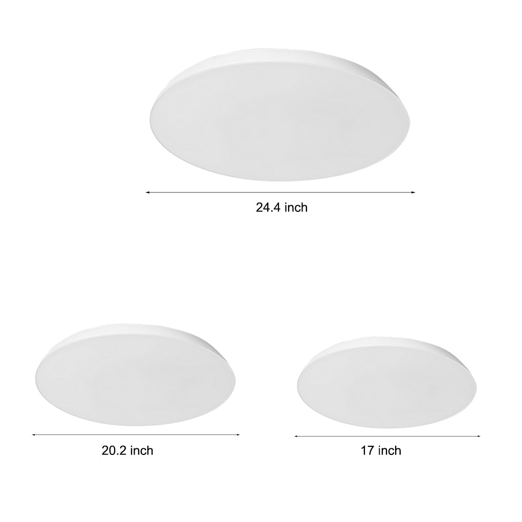 Modern Round Bowl Flush Mount Light - Acrylic & Iron Ceiling Fixture