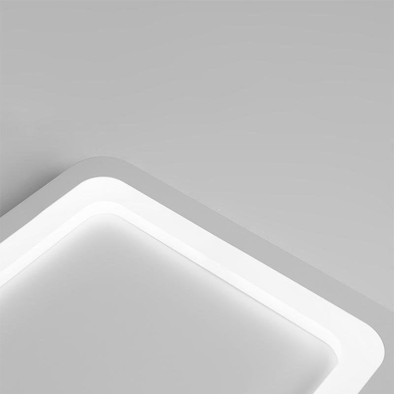 Square Industrial Flush Mount Ceiling Light - Modern LED Fixture