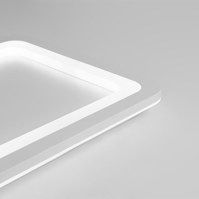 Square Industrial Flush Mount Ceiling Light - Modern LED Fixture