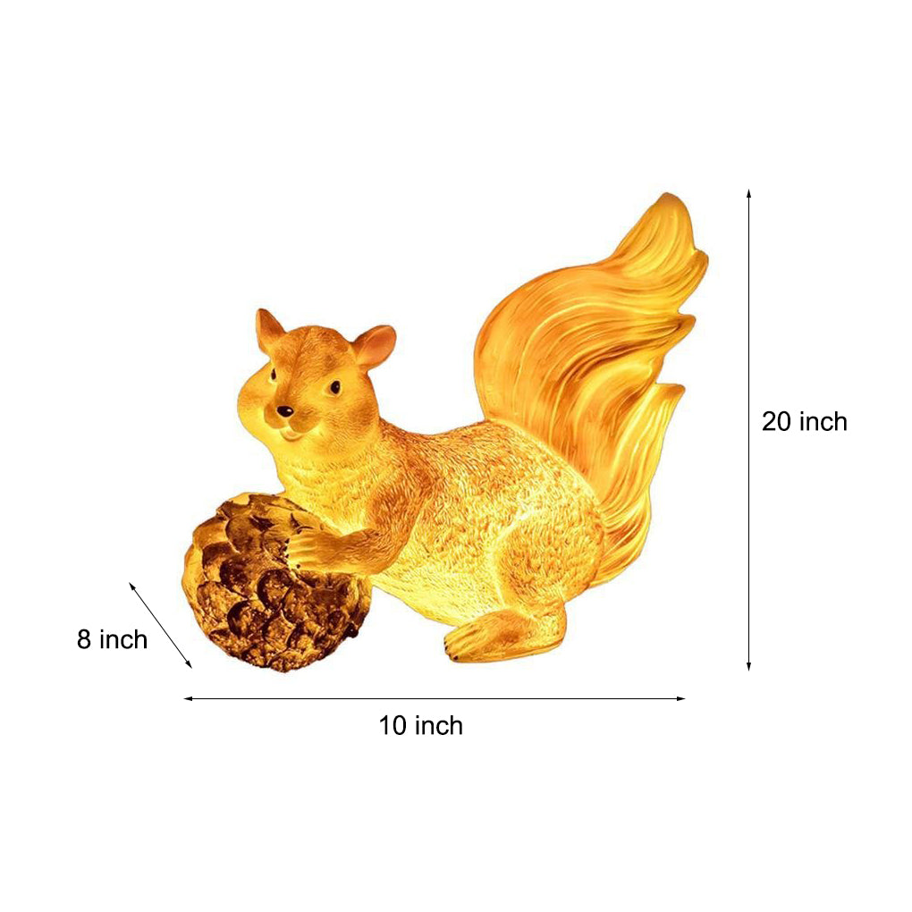 Resin Squirrel Garden Light LED Waterproof Outdoor Landscape