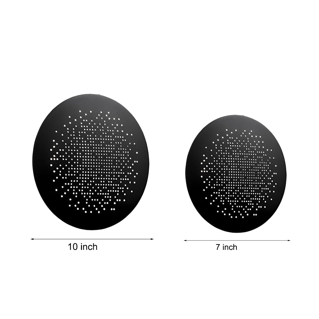 Perforated Round LED Outdoor Wall Light Waterproof Black