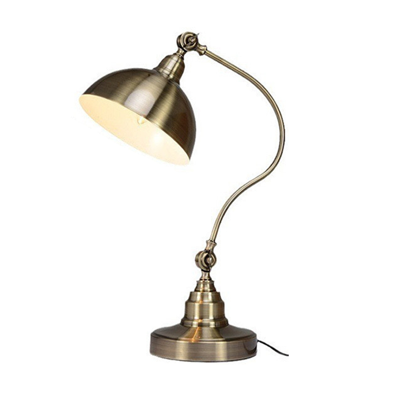 Adjustable Gooseneck Desk Lamp - Bronze Iron Finish - LED Task Light