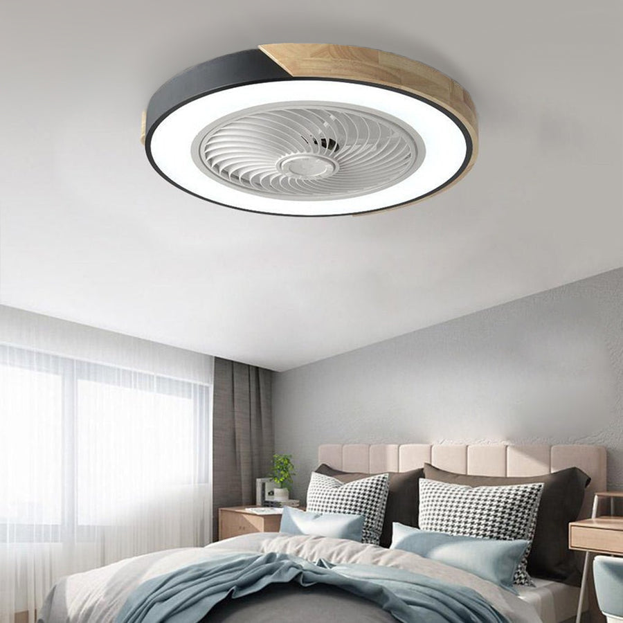 Modern Bladeless LED Ceiling Fan Light with Remote Control