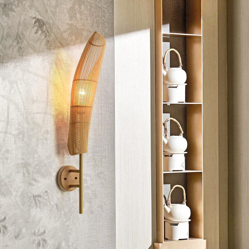 Freeform Bamboo Wall Sconce - Organic Modern Farmhouse Design
